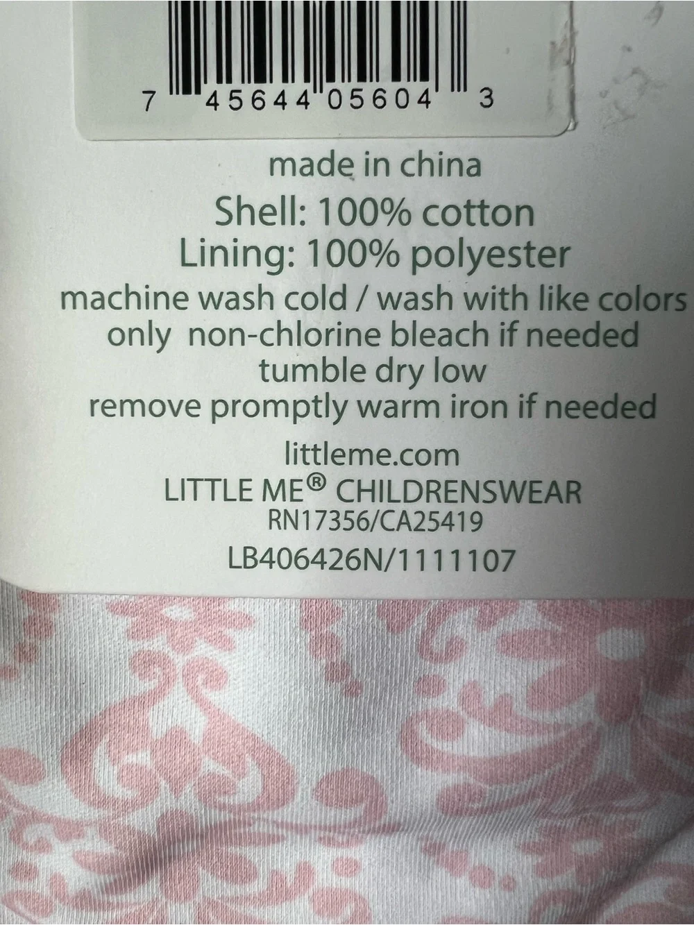Little Me Pink Minky Swaddle Blanket with Matching Bib Set